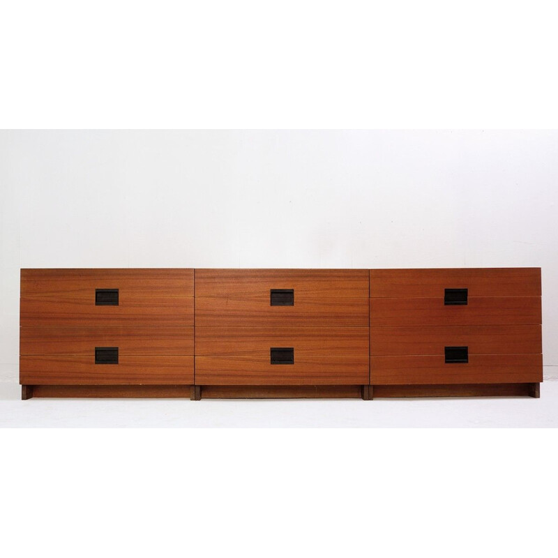 Vintage sideboard with 3 drawer boxes by Cees Braakman for Pastoe, 1960