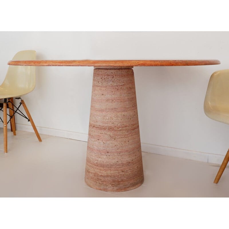 Vintage travertine dining table 1960