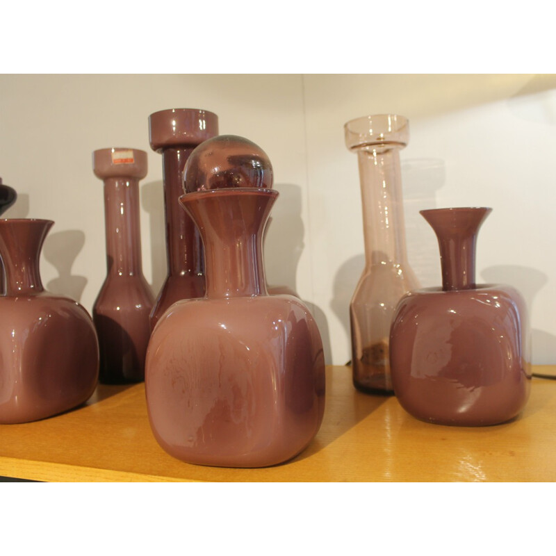 Suite de 11 vases en verre de Murano - 1970