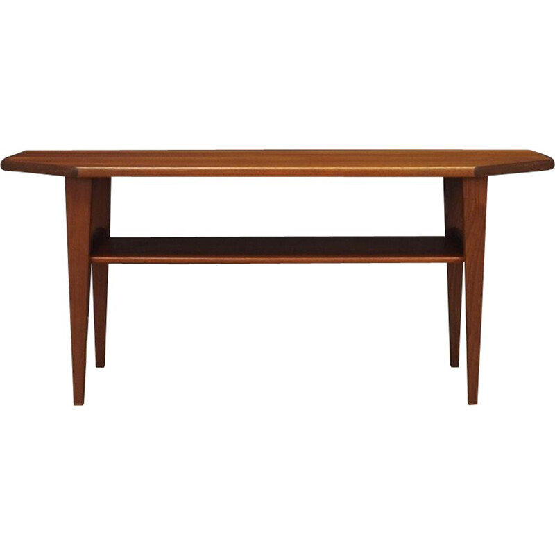 Scandinavian vintage teak and solid wood coffee table, 1970