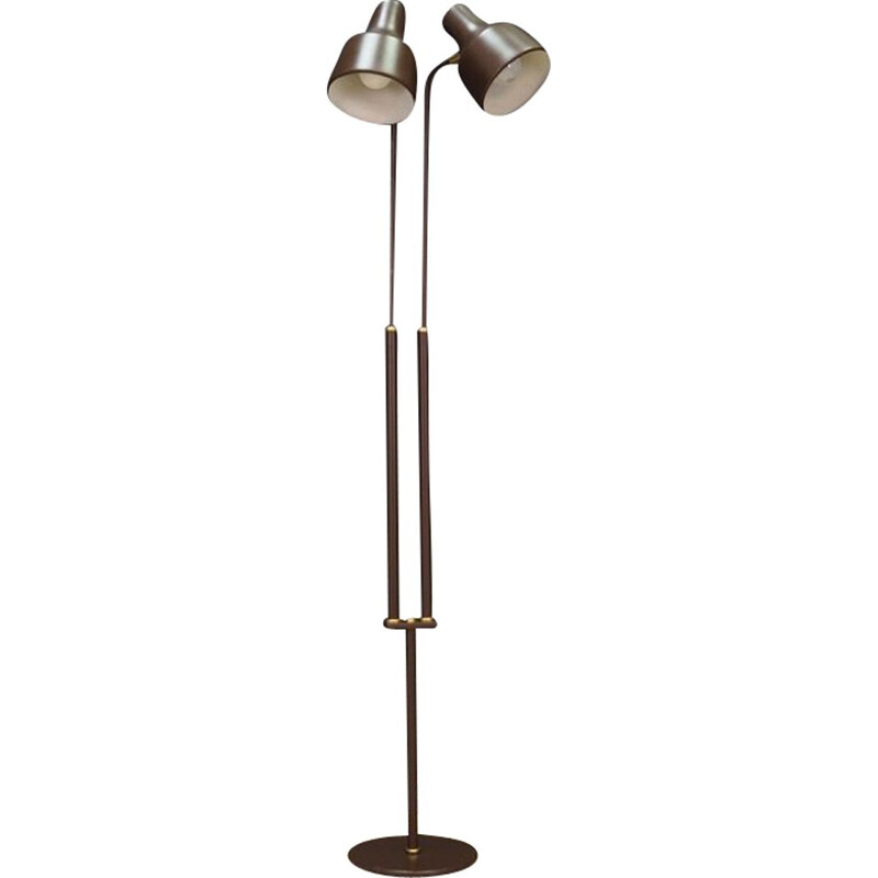 Vintage floor lamp metal in brown color 1970s