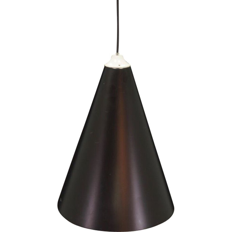 Scandinavische vintage lamp in zwart metaal, 1970