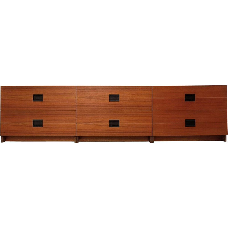 Vintage sideboard with 3 drawer boxes by Cees Braakman for Pastoe, 1960