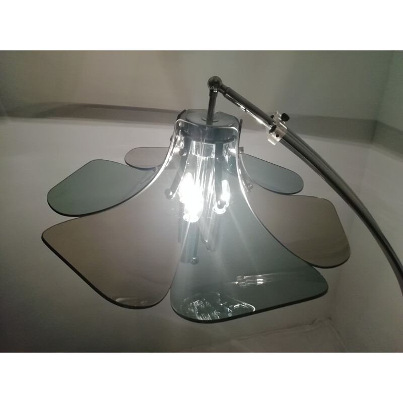Vintage marmeren vloerlamp van Max Ingrand voor Fontana Arte, 1970