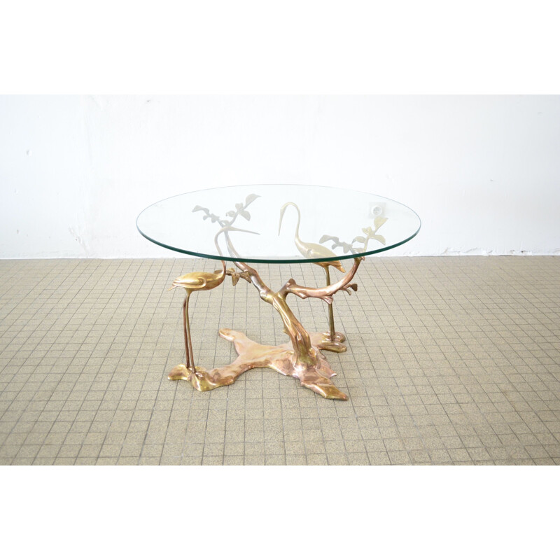 Vintage Willy Daro brass coffee table hollywood 1970s