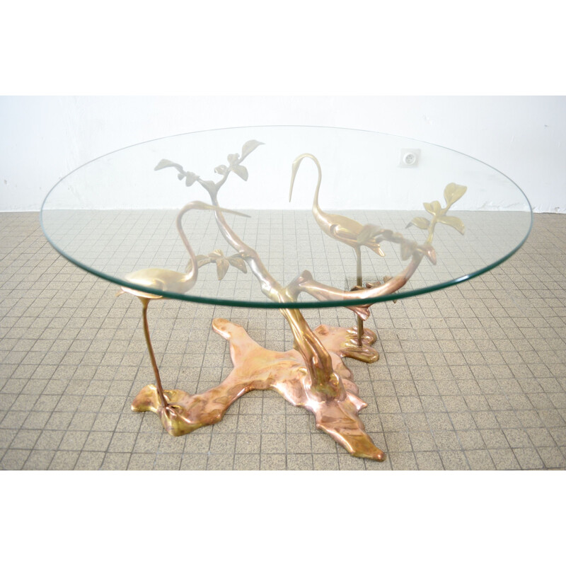 Vintage Willy Daro brass coffee table hollywood 1970s