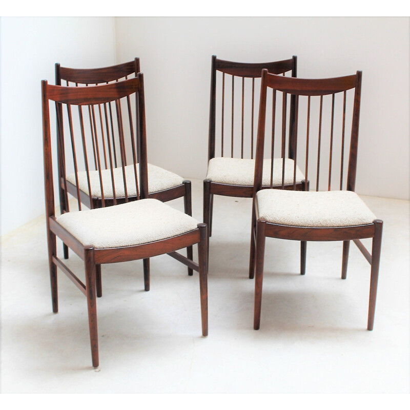 Set of 4 vintage Rio Arne Vodder rosewood chairs