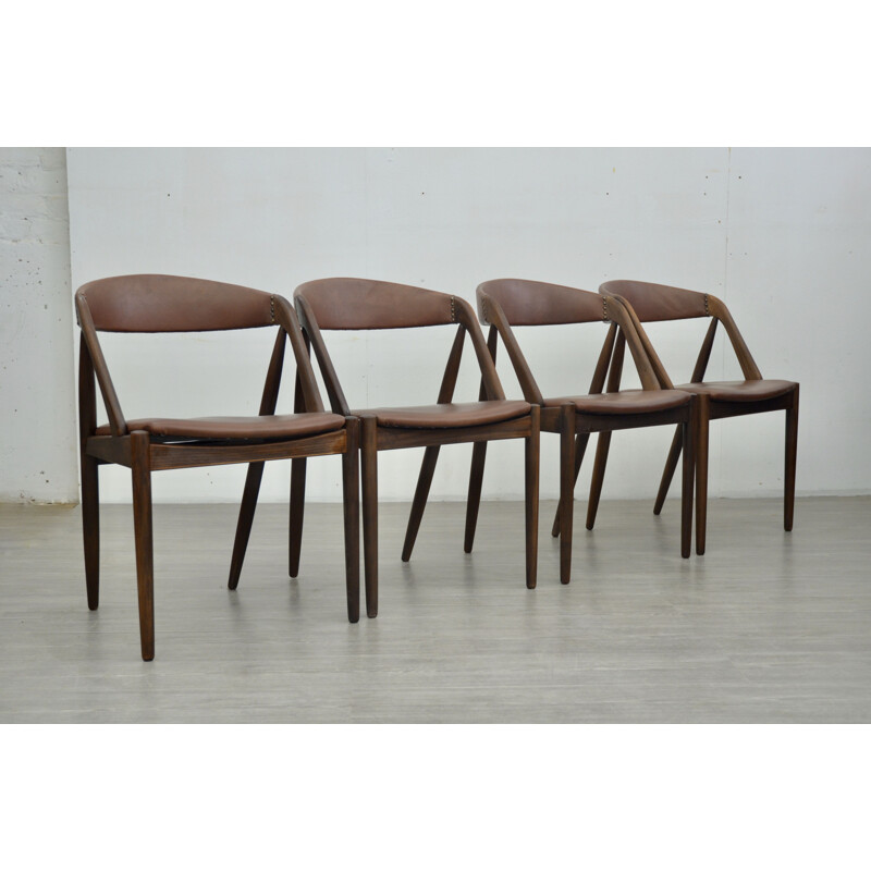 Set of 4 vintage Ddining chairs by Kai Kristiansen 1960s