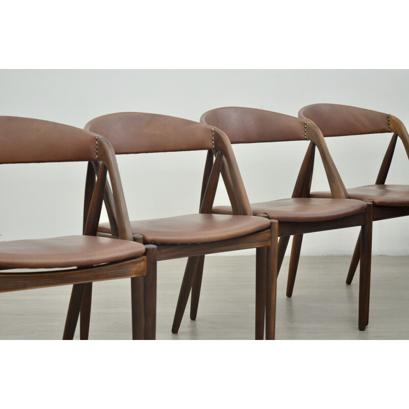 Set of 4 vintage Ddining chairs by Kai Kristiansen 1960s