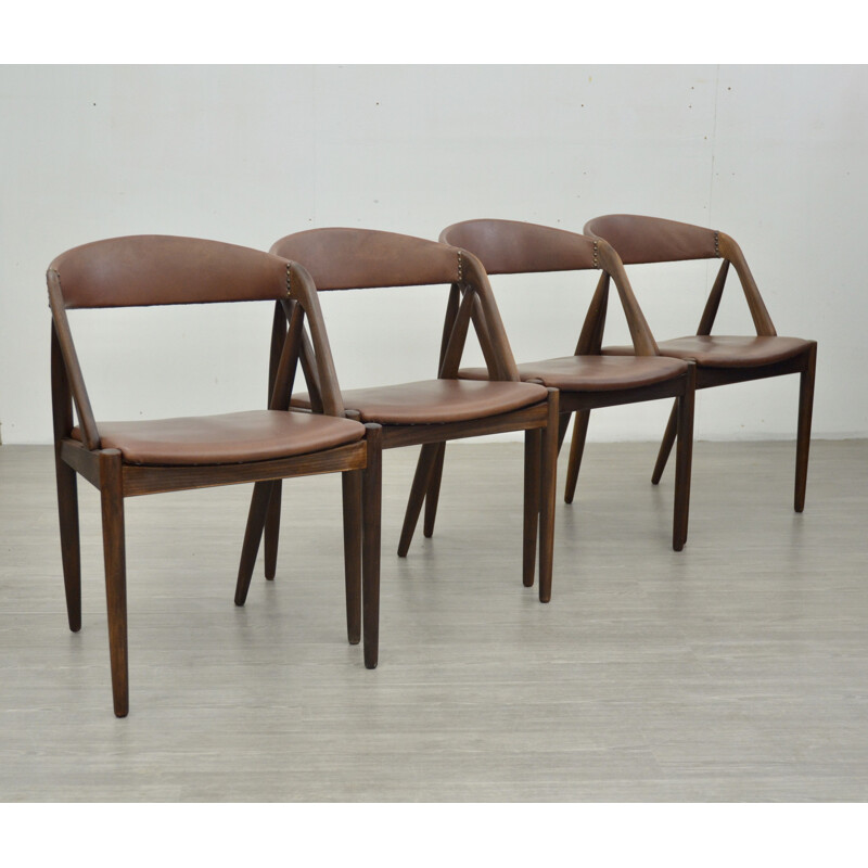 Set of 4 vintage Ddining chairs by Kai Kristiansen 1960s