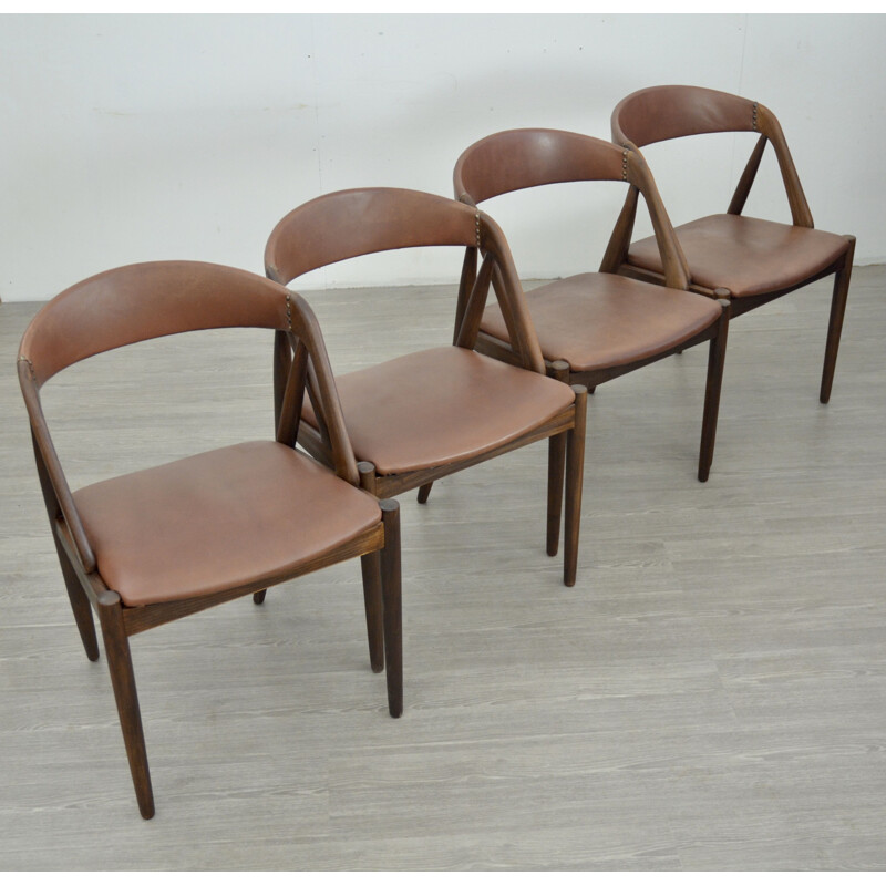 Set of 4 vintage Ddining chairs by Kai Kristiansen 1960s