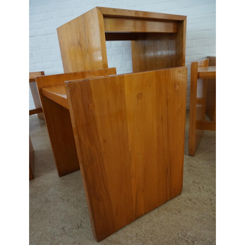 Vintage Modernist solid pine living room Set 1950s