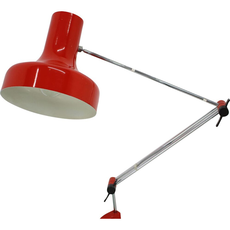 Verstellbare Vintage-Tischlampe aus lackiertem Metall von Josef Hurka für Napako, Tschechoslowakei 1970