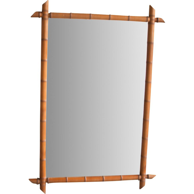 Vintage bamboo mirror