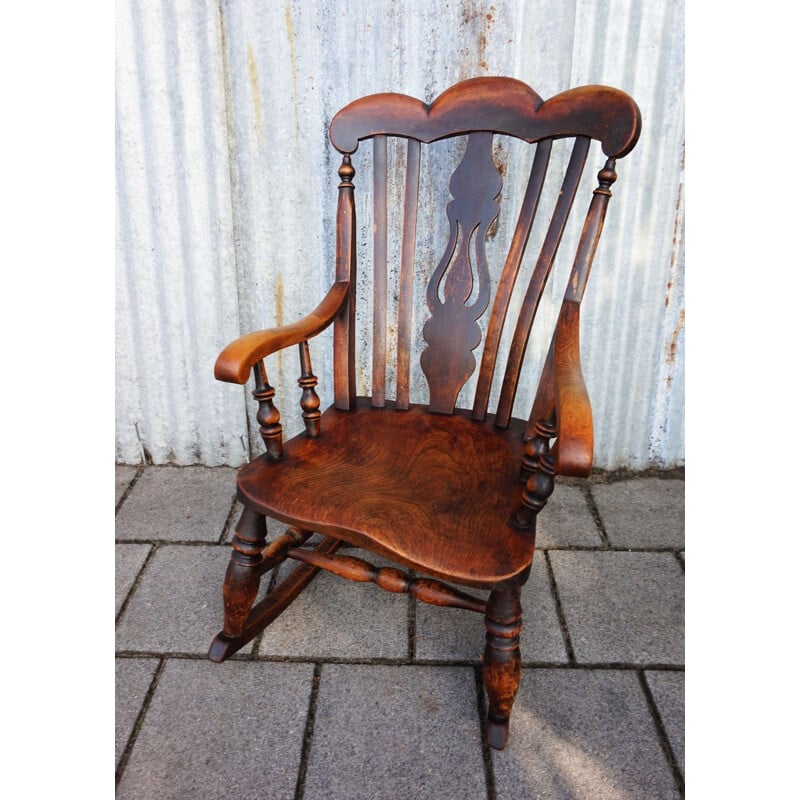 Vintage English Windsor Rocking Chair