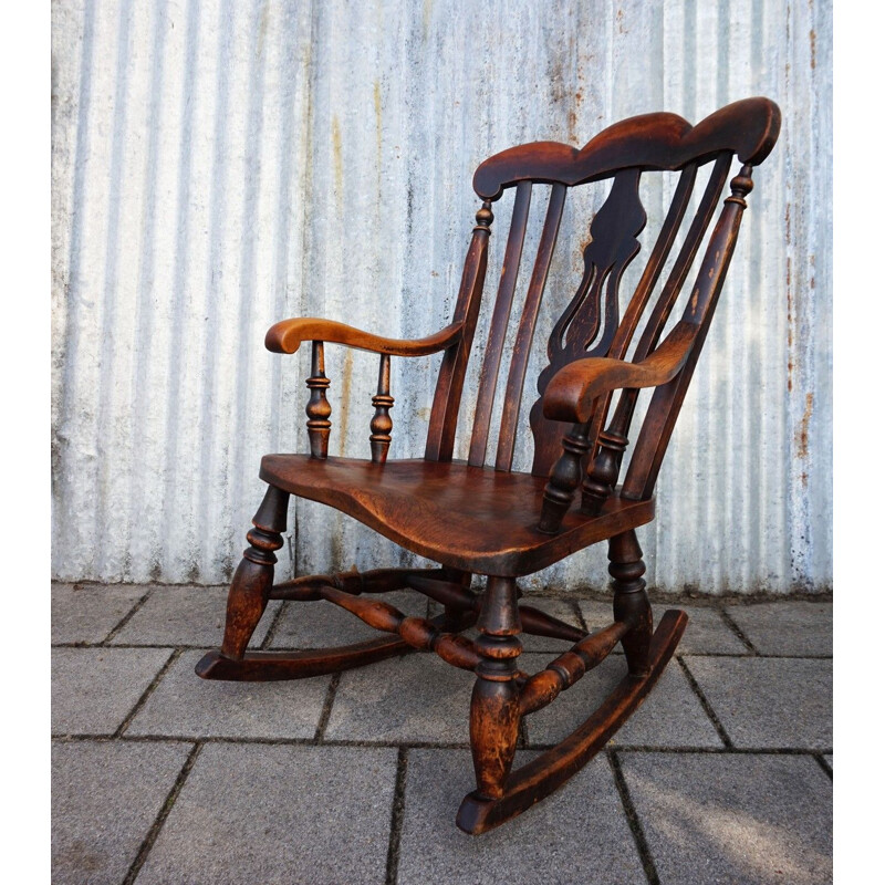 Vintage English Windsor Rocking Chair