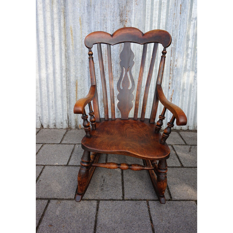 Vintage English Windsor Rocking Chair