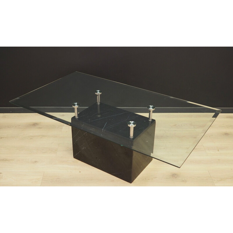 Vintage marble and glass coffee table, 1960