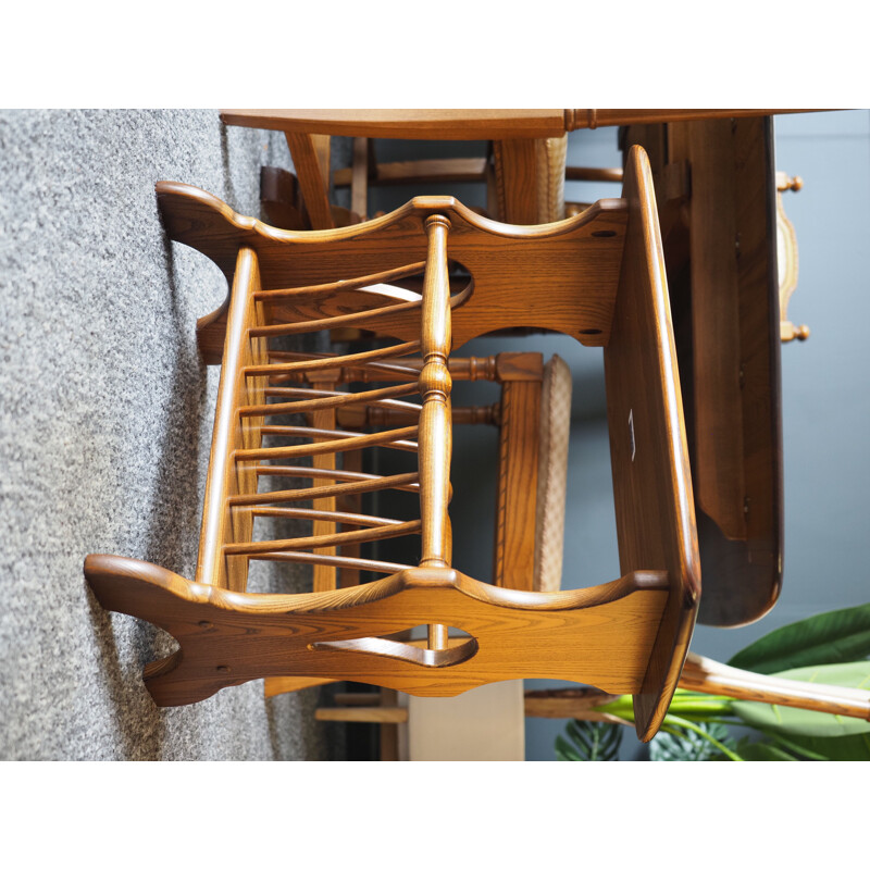 Mid-Century Ercol Golden Dawn Rack Table in Solid Elm