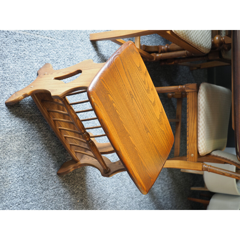 Mid-Century Ercol Golden Dawn Rack Table in Solid Elm