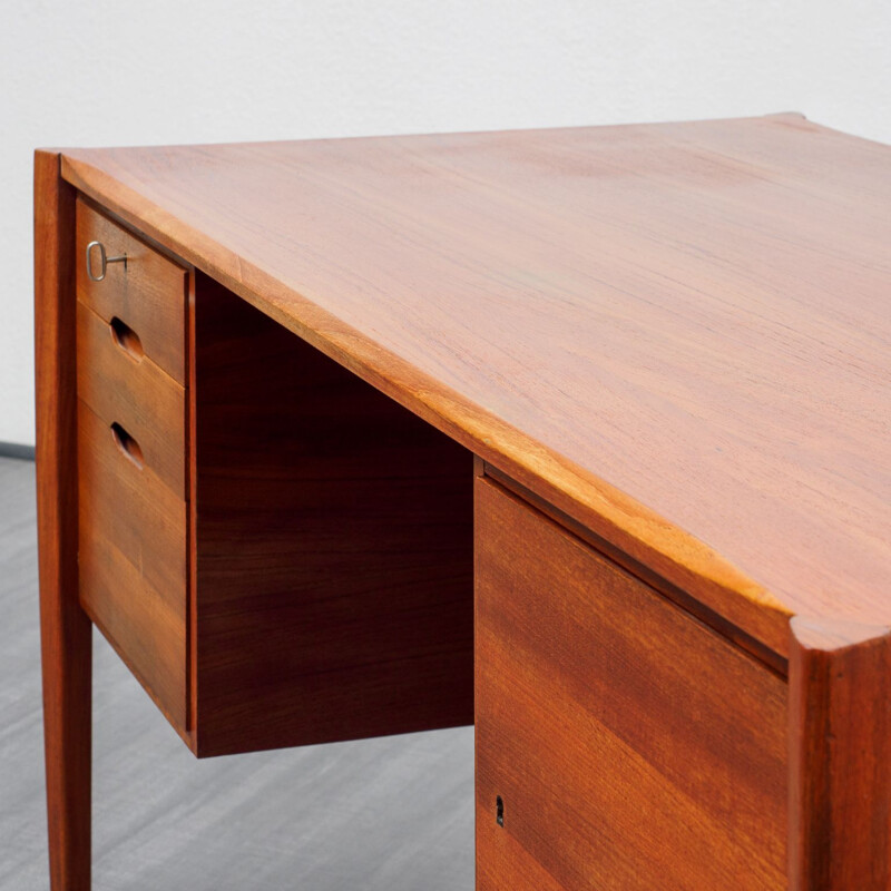 Bureau vintage Wilhelm Renz en teck 1960