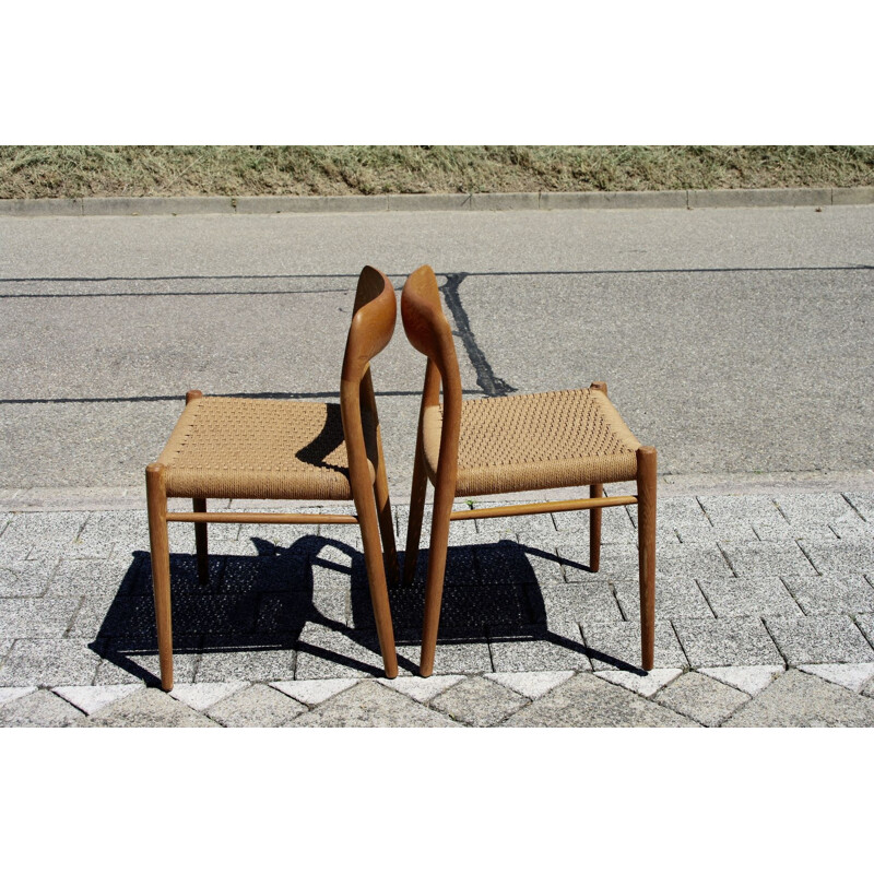 Pair of vintage chair by Otto Moller 1960s