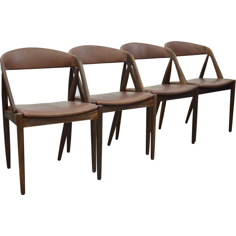 Set of 4 vintage Ddining chairs by Kai Kristiansen 1960s