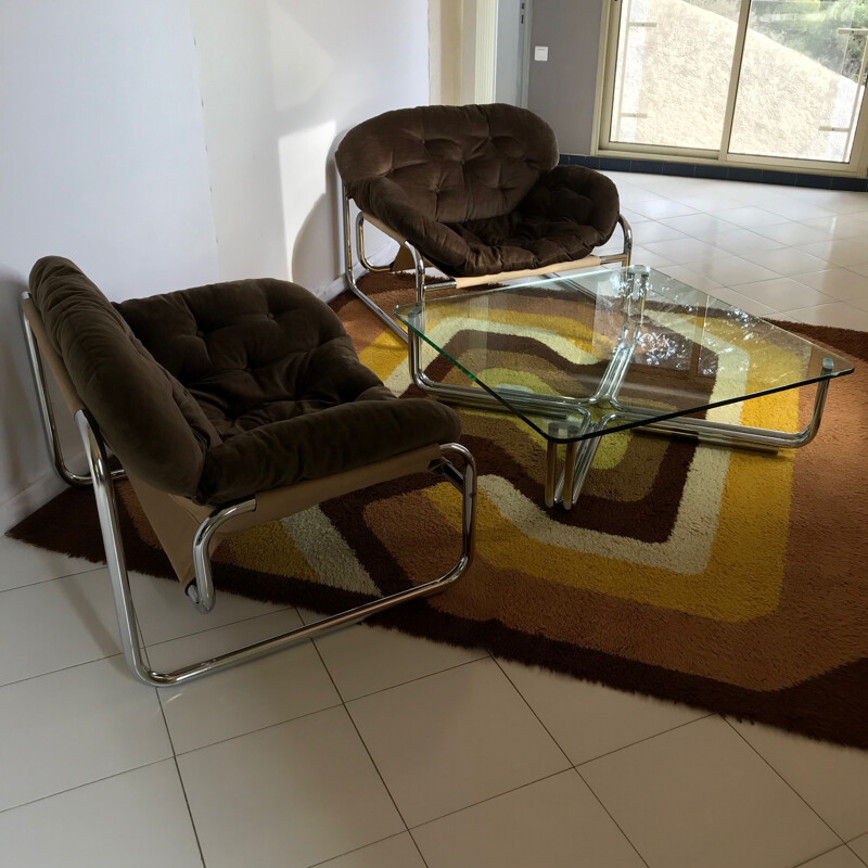 Table basse vintage par Gianfranco Frattini pour Cassina Italie 1969