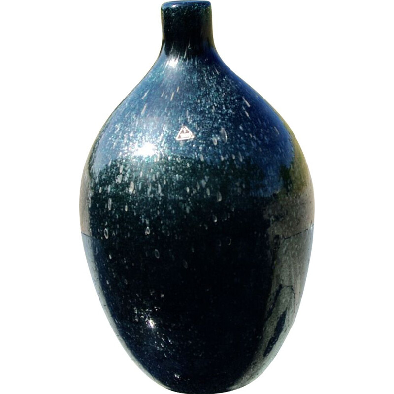 Vintage-Vase aus mundgeblasenem Glas von Richard Sussmuth für Tisher Heidelberg, Deutschland