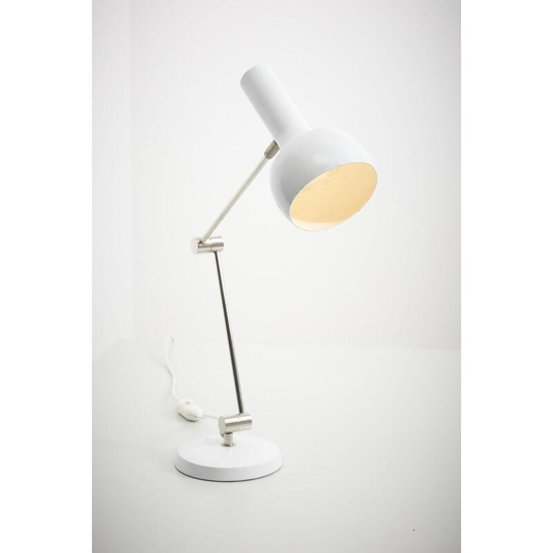 Lampe de bureau vintage blanche 1960