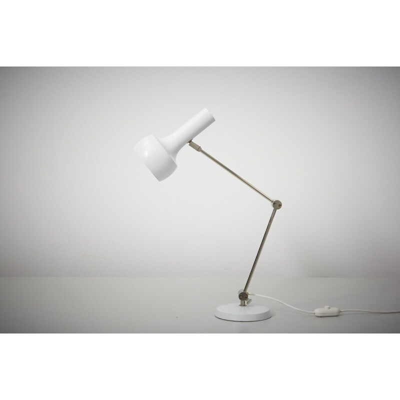 Lampe de bureau vintage blanche 1960