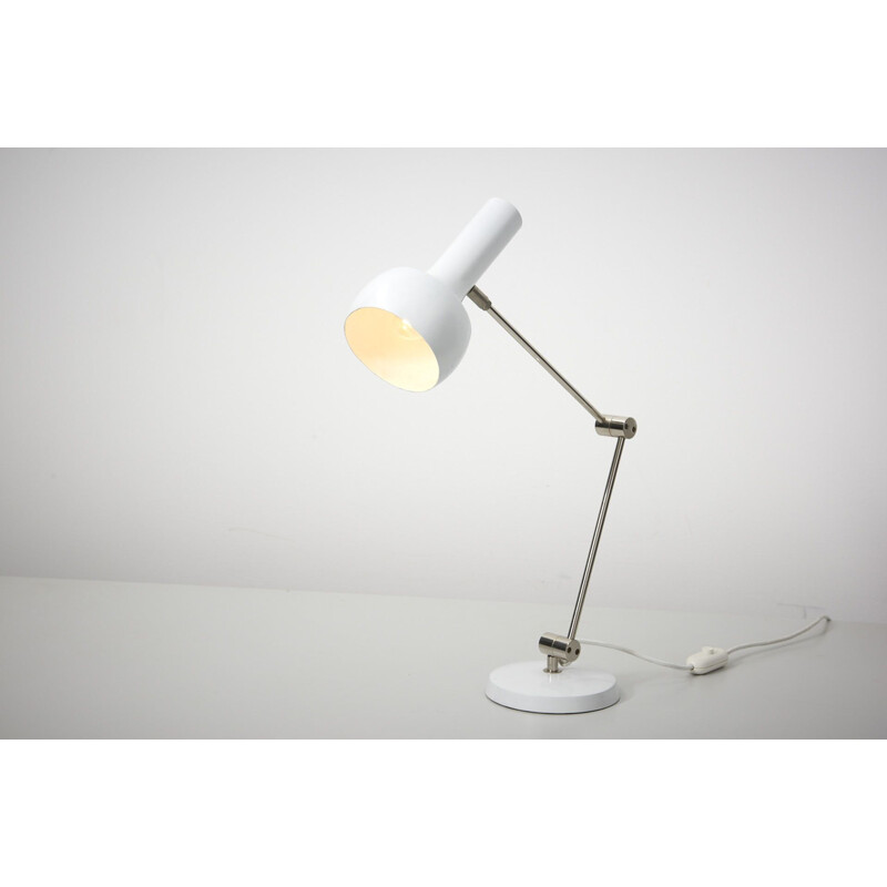 Lampe de bureau vintage blanche 1960