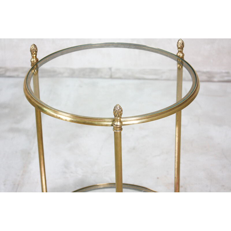 Vintage French brass side table 1960