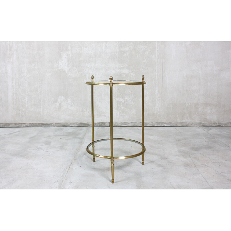 Vintage French brass side table 1960