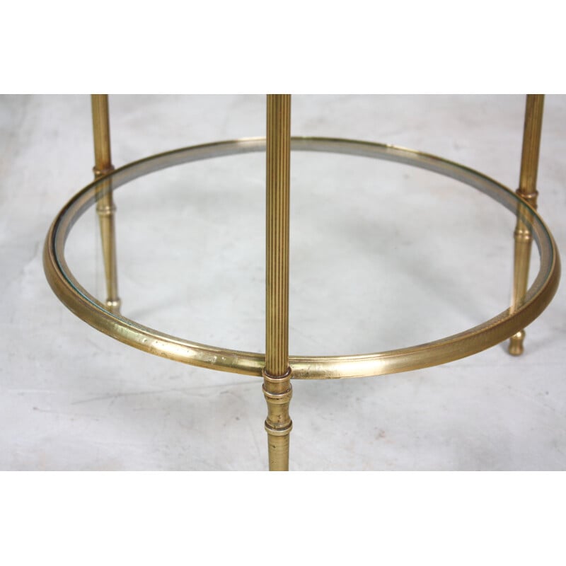 Vintage French brass side table 1960
