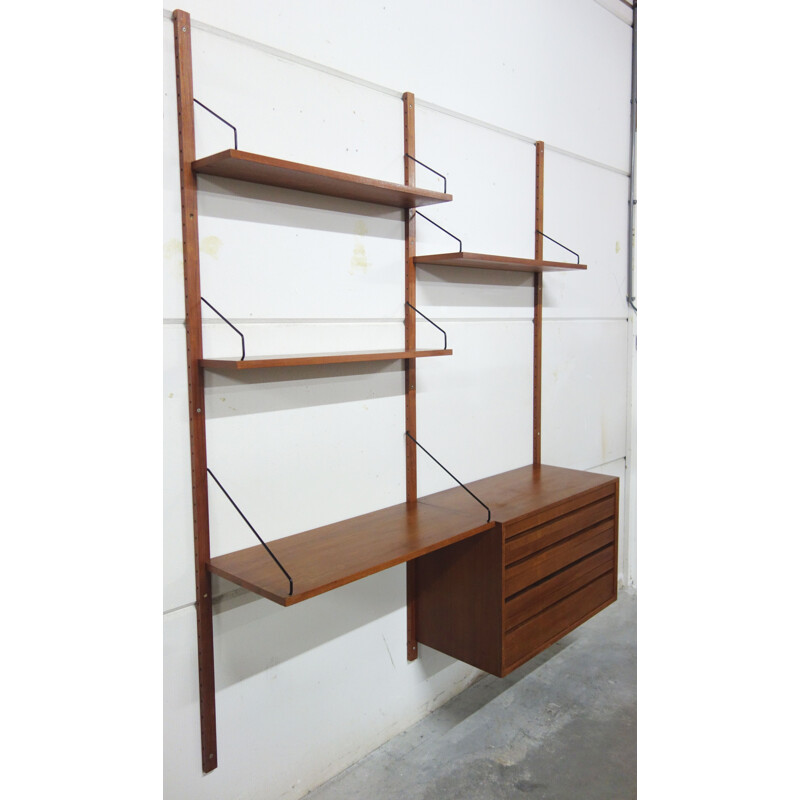 Vintage teak Cadovius Poul wall unit for Cado Denmark 1960s