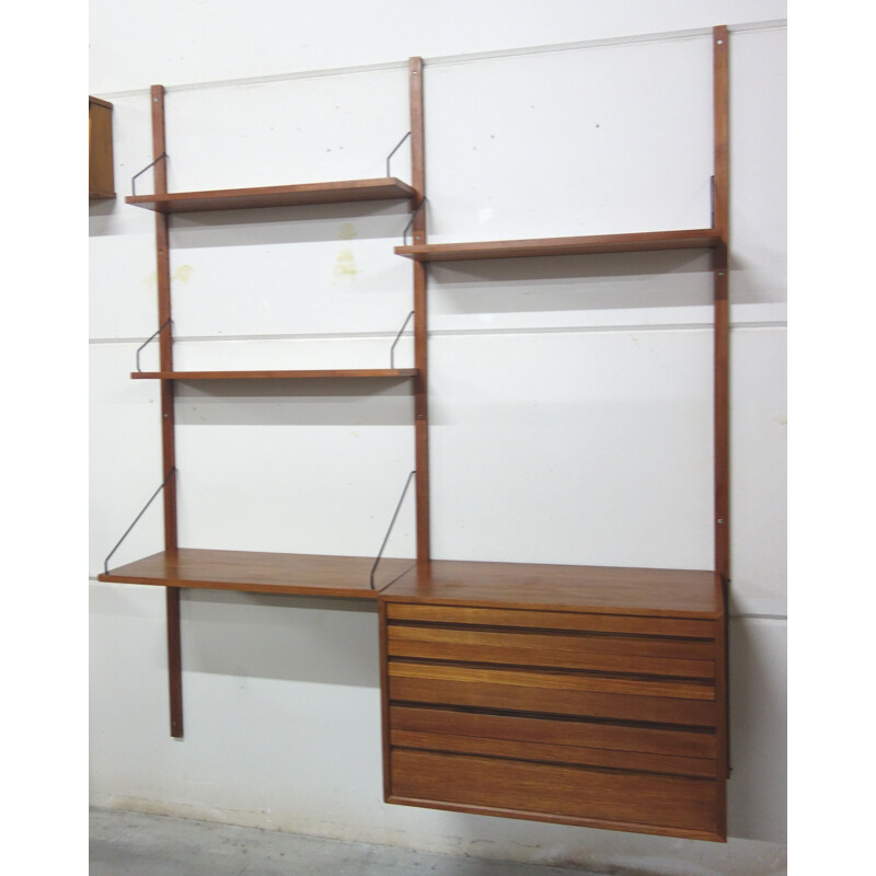 Vintage teak Cadovius Poul wall unit for Cado Denmark 1960s