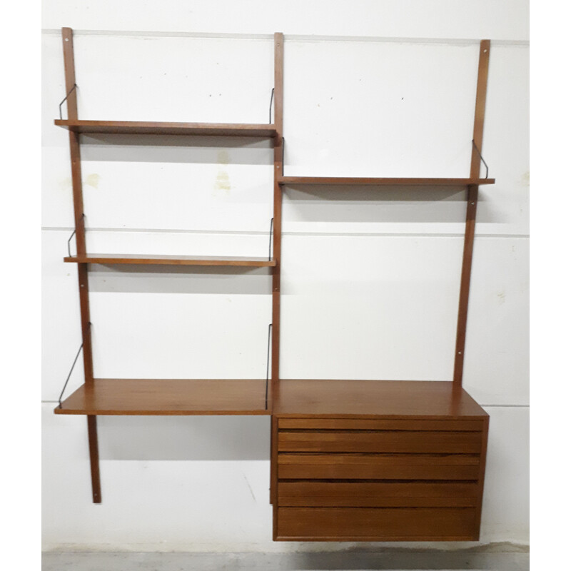 Vintage teak Cadovius Poul wall unit for Cado Denmark 1960s