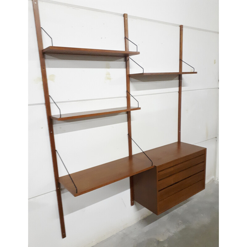 Vintage teak Cadovius Poul wall unit for Cado Denmark 1960s