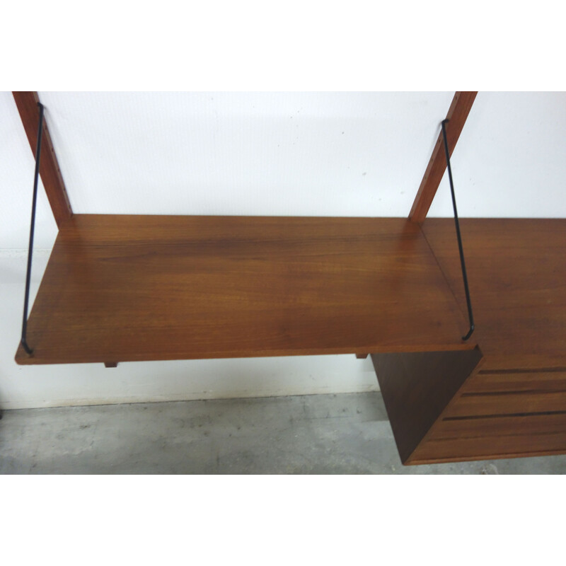 Vintage teak Cadovius Poul wall unit for Cado Denmark 1960s