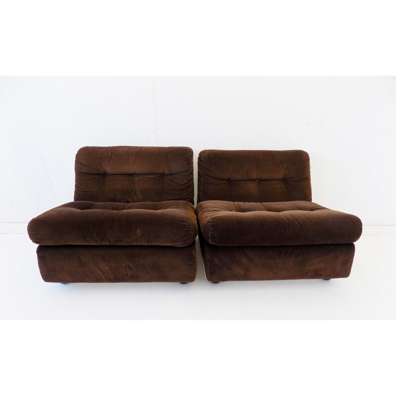 Pair of vintage C&B Italia Amanta loungechairs by Mario Bellini 1970s