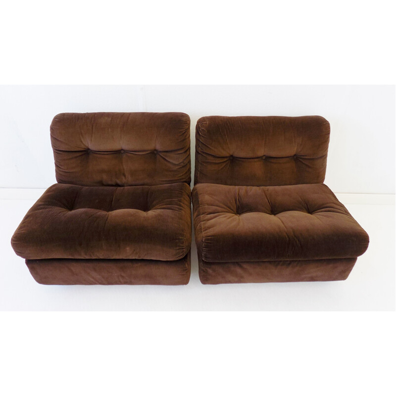 Pair of vintage C&B Italia Amanta loungechairs by Mario Bellini 1970s