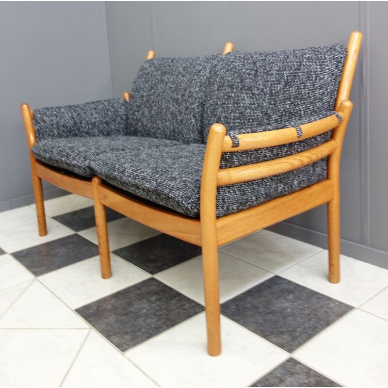 Vintage Two seat sofa by illum wikkelso for cfc silkeborg 1960s