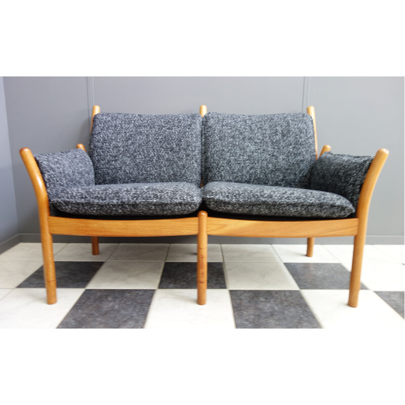 Vintage Two seat sofa by illum wikkelso for cfc silkeborg 1960s