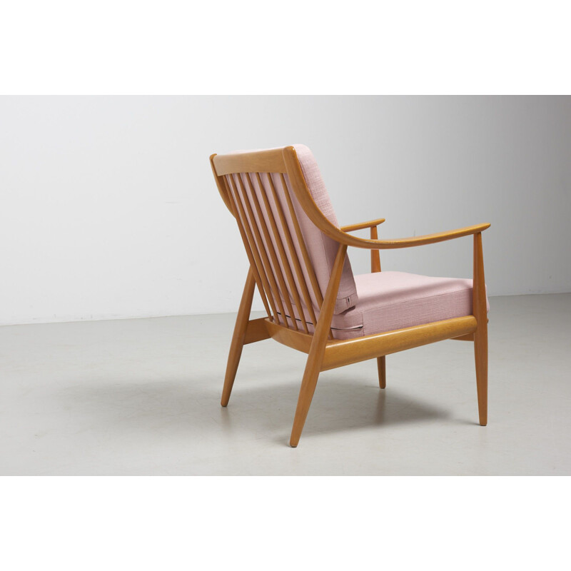 Vintage Pink Easy Chair by P. Hvidt & O. Molgaard-Nielsen Danmark 1953