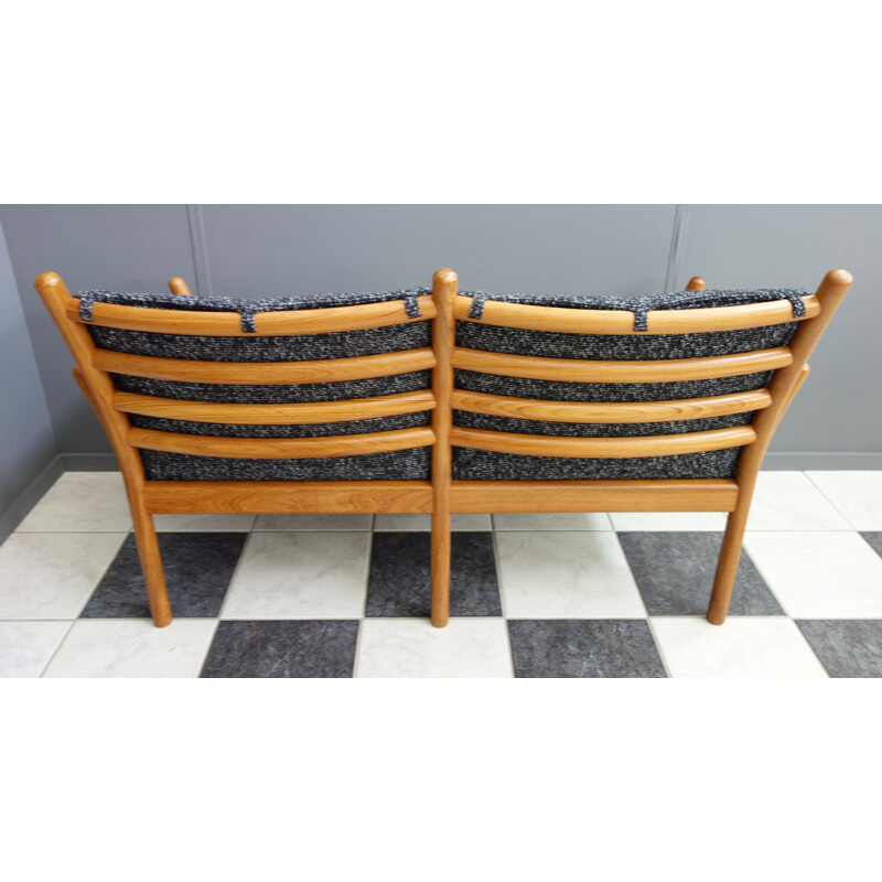 Vintage Two seat sofa by illum wikkelso for cfc silkeborg 1960s