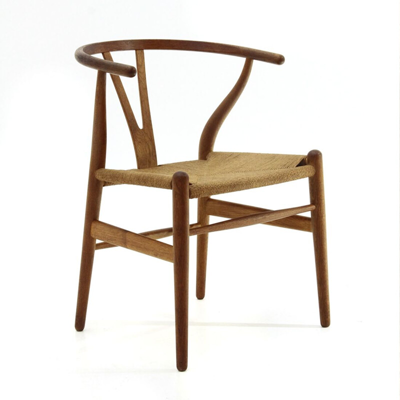 Vintage Wishbone Stuhl aus Durmast von Hans Wegner für Carl Hansen