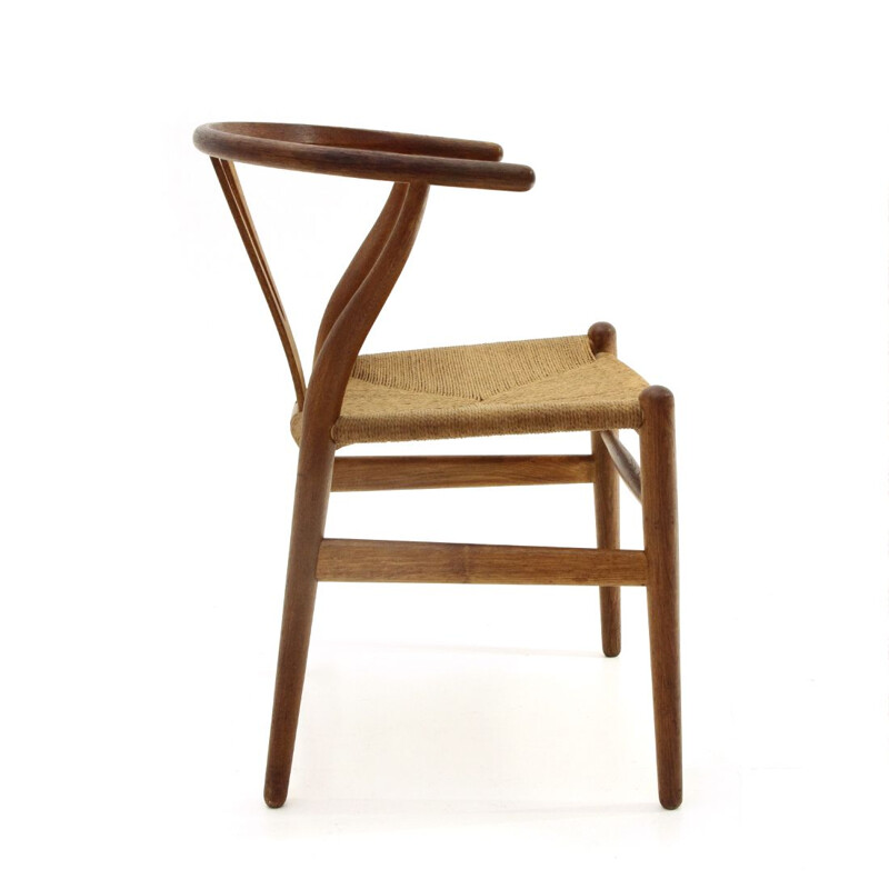 Vintage Wishbone Stuhl aus Durmast von Hans Wegner für Carl Hansen