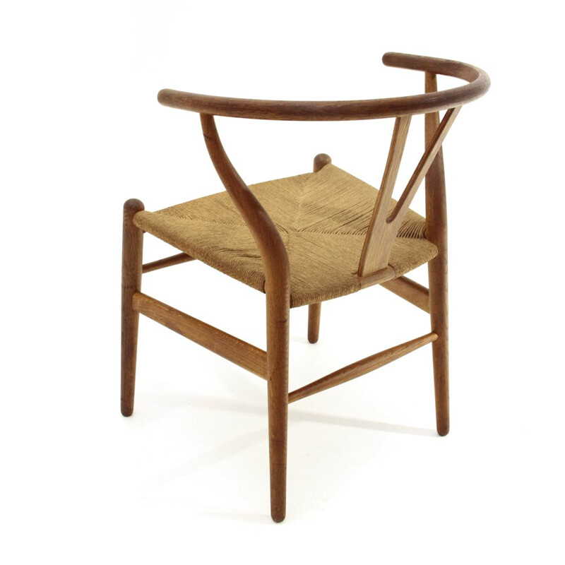 Vintage Wishbone Stuhl aus Durmast von Hans Wegner für Carl Hansen