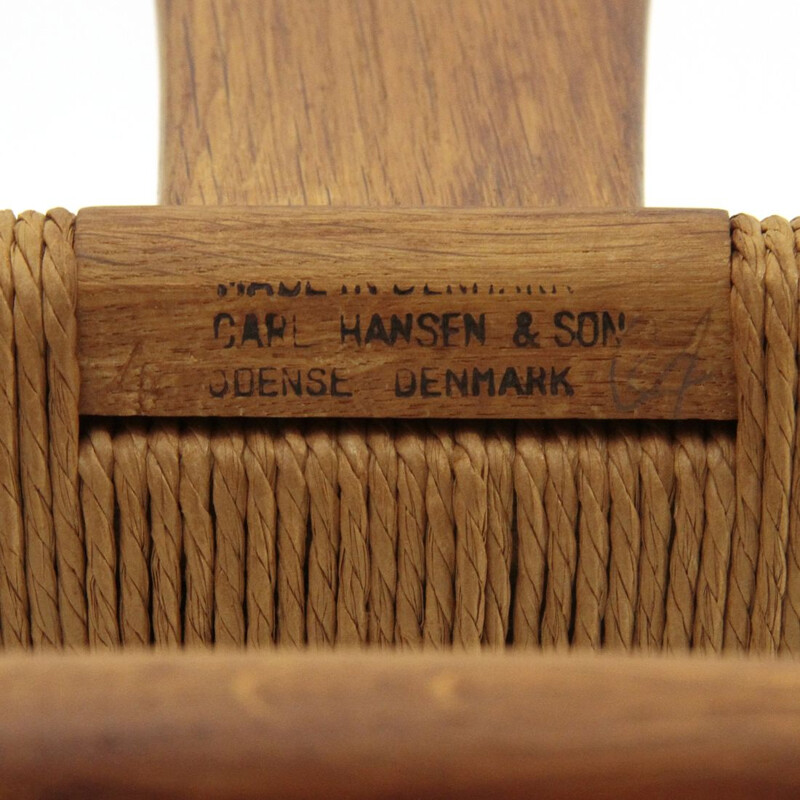 Chaise vintage Wishbone en durmast par Hans Wegner pour Carl Hansen & Son 1960